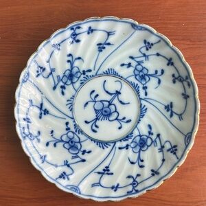 🧡 Antique Royal Tettau Germany Blue Onion Porcelain Saucer 🧡